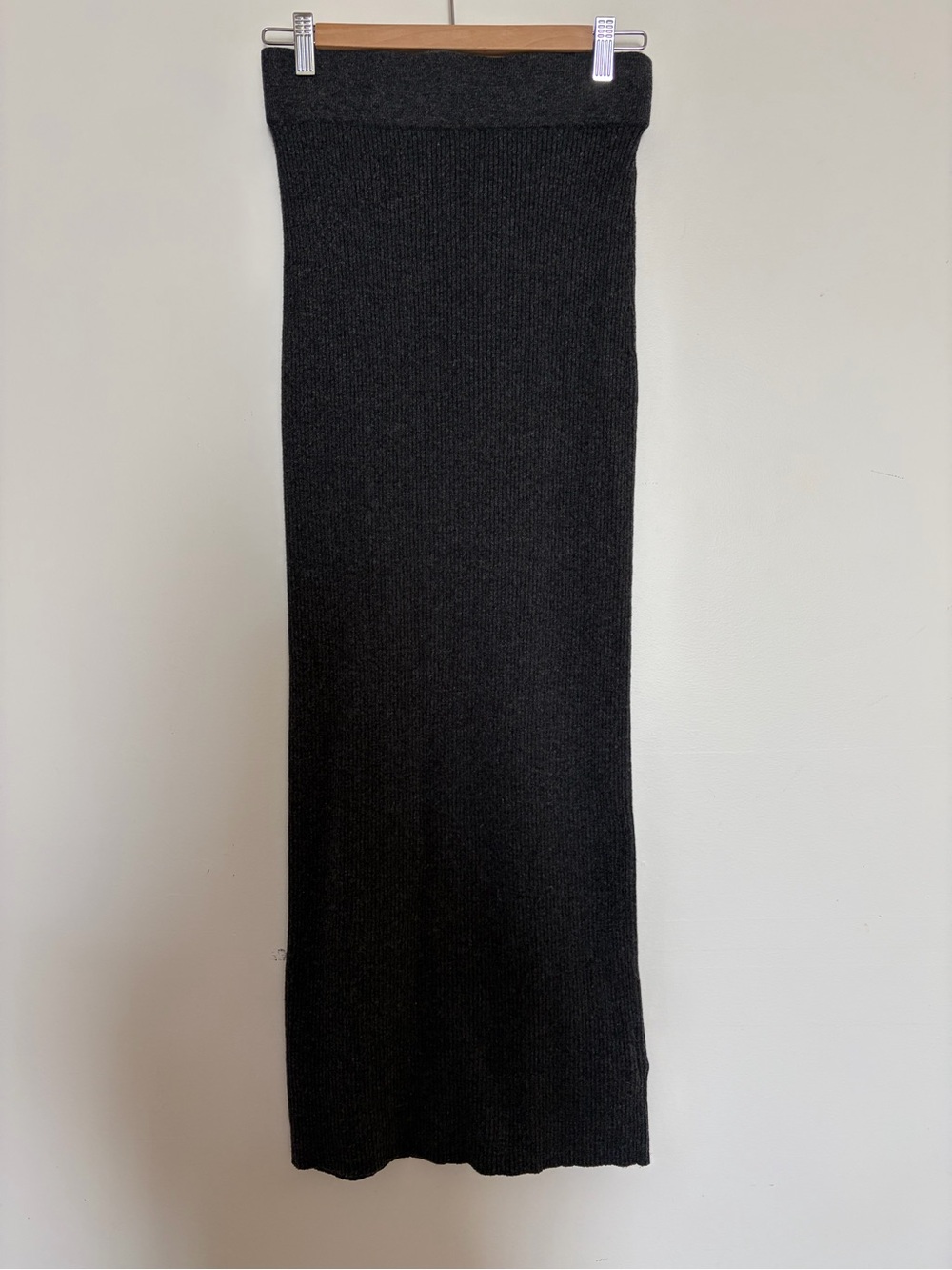 Classic Charcoal Knit Maxi Skirt by French Connection NWOT